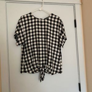 Madewell checkered top size M